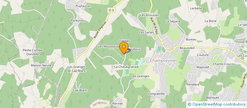 localisation de l'entreprise MONSIEUR HUBERT DE CHASTEIGNER  CHAMPCEVINEL