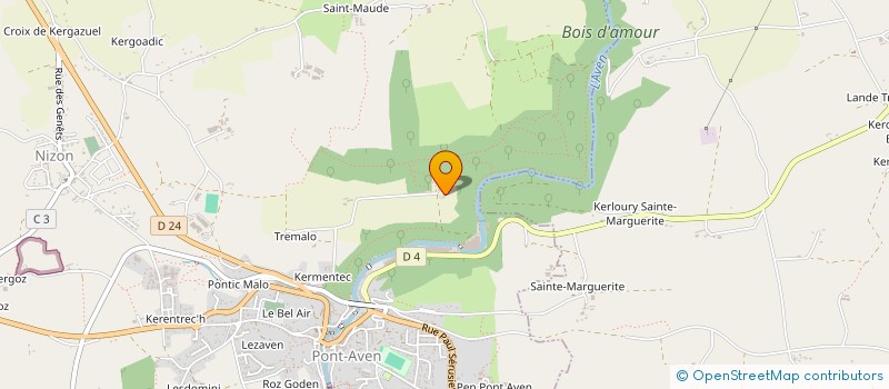 localisation de l'entreprise MONSIEUR HUBERT DE LA CELLE à PONT-AVEN