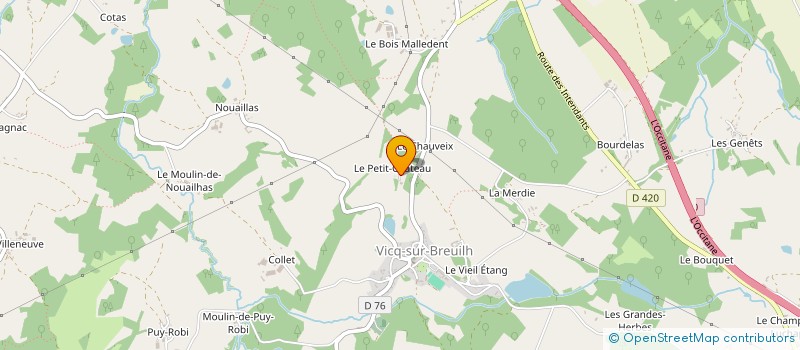 localisation de l'entreprise MONSIEUR HUBERT DE ROLLAND DE BLOMAC à VICQ-SUR-BREUILH
