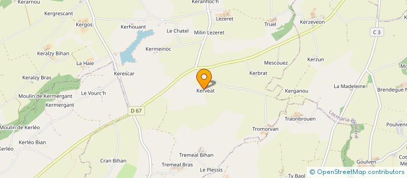 localisation de l'entreprise MONSIEUR HUBERT DEBBASCH  PLOUMOGUER