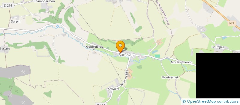 localisation de l'entreprise MONSIEUR HUBERT DEBRABANT  SANSSAT