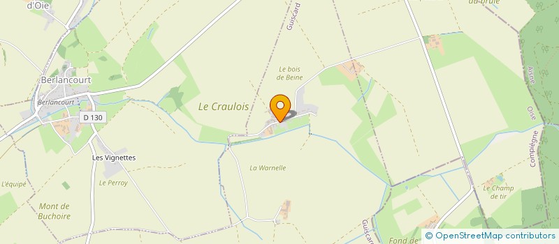 localisation de l'entreprise MONSIEUR HUBERT DELBAERE  GUISCARD