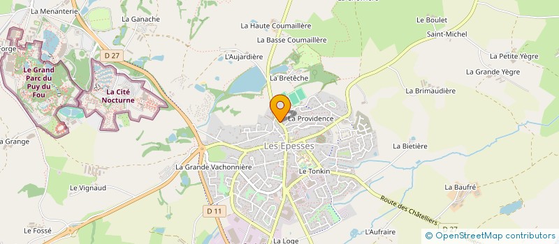 localisation de l'entreprise MONSIEUR HUBERT DESROCHE  LES EPESSES