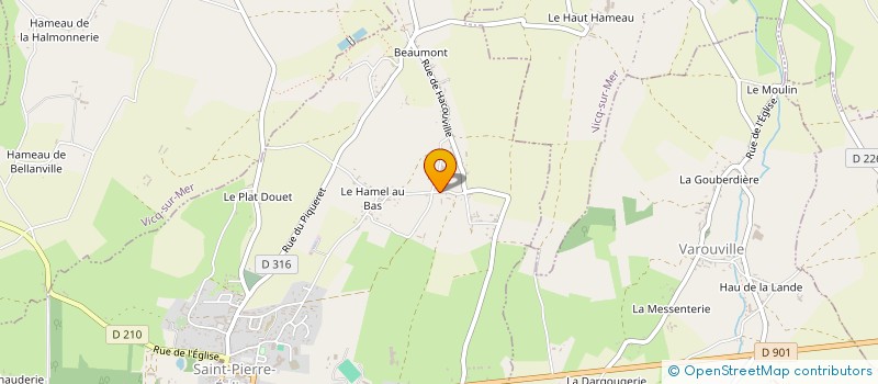 localisation de l'entreprise MONSIEUR HUBERT DOUBLET à SAINT-PIERRE-EGLISE