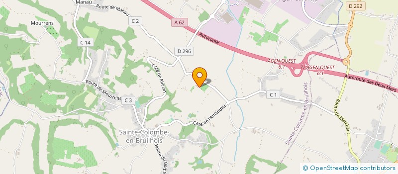 localisation de l'entreprise MONSIEUR HUBERT DUFFOUR  SAINTE-COLOMBE-EN-BRUILHOIS