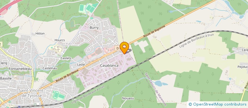 localisation de l'entreprise MONSIEUR HUBERT DUHAA  SAINT-VINCENT-DE-TYROSSE