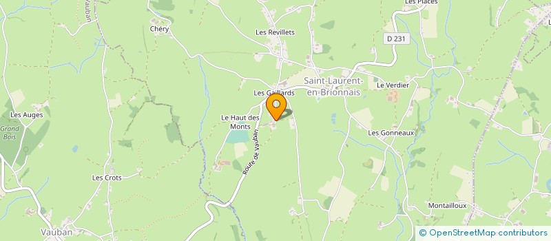 localisation de l'entreprise MONSIEUR HUBERT DURIX  SAINT-LAURENT-EN-BRIONNAIS