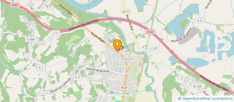 localisation de l'entreprise MONSIEUR HUBERT ETIENNE  LAYRAC