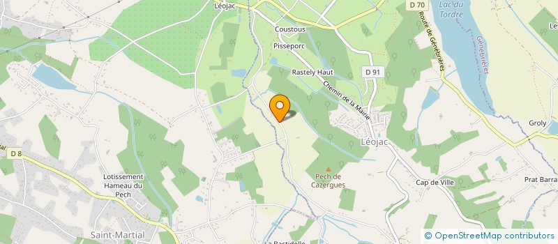 localisation de l'entreprise MONSIEUR HUBERT FAURE  LEOJAC