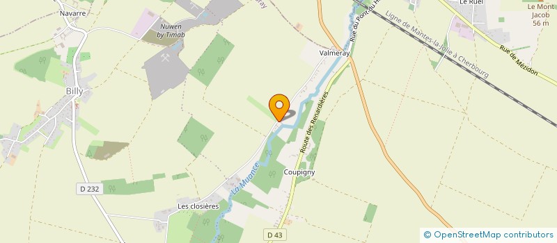 localisation de l'entreprise MONSIEUR HUBERT FAUVEL  VALAMBRAY