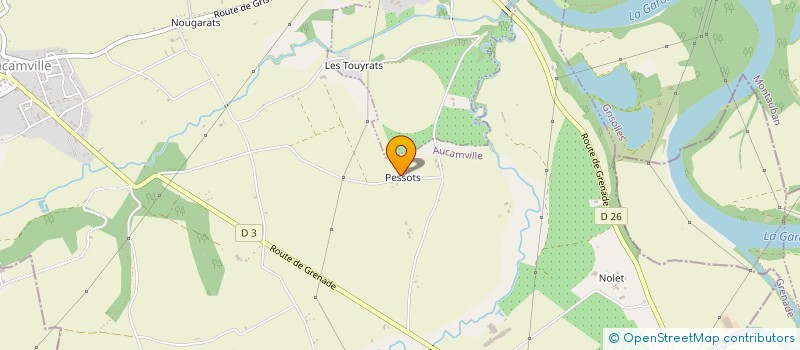 localisation de l'entreprise MONSIEUR HUBERT FEUGA  MAS-GRENIER