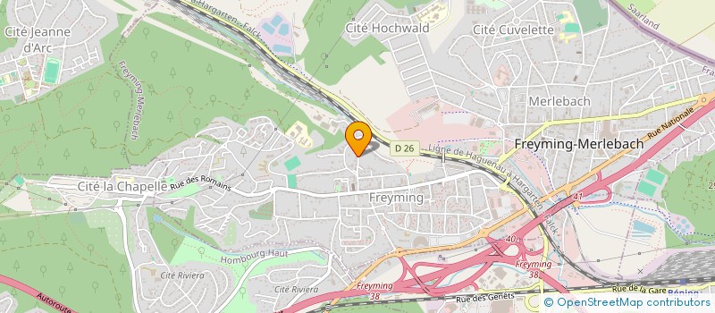 localisation de l'entreprise MONSIEUR HUBERT FIACRE  FREYMING-MERLEBACH