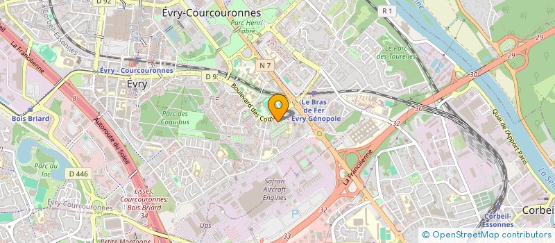 localisation de l'entreprise MONSIEUR HUBERT GALY à EVRY-COURCOURONNES