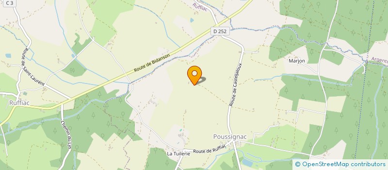 localisation de l'entreprise MONSIEUR HUBERT GAUTIER  POUSSIGNAC