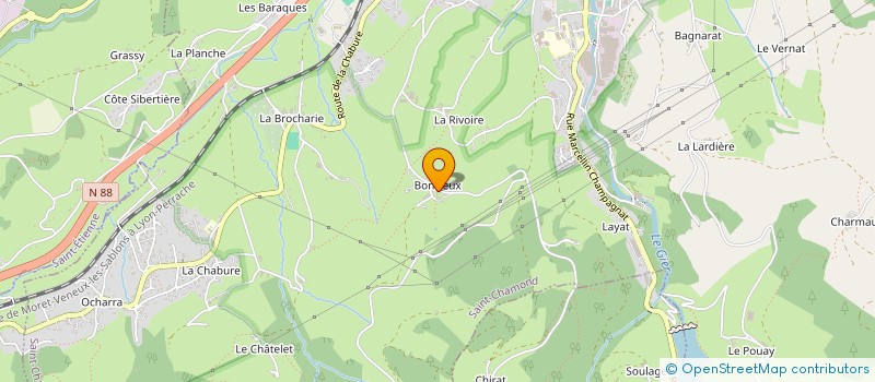 localisation de l'entreprise MONSIEUR HUBERT GENOUILHAC à SAINT-CHAMOND