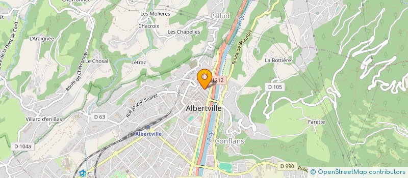 localisation de l'entreprise MONSIEUR HUBERT GODEFROY à ALBERTVILLE