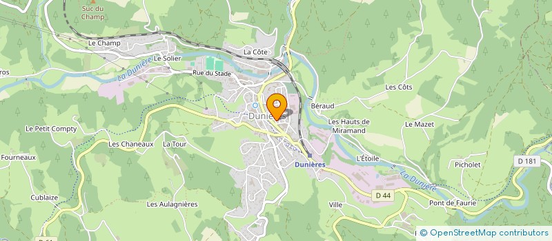 localisation de l'entreprise MONSIEUR HUBERT GRANGE à DUNIERES