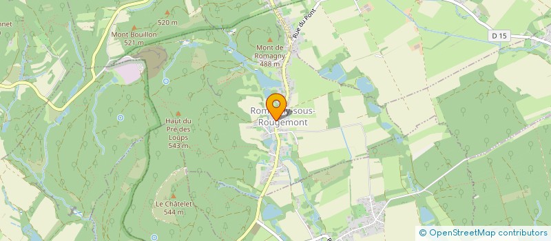 localisation de l'entreprise MONSIEUR HUBERT GREVILLOT à ROMAGNY-SOUS-ROUGEMONT