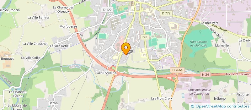 localisation de l'entreprise MONSIEUR HUBERT GRIMAUD  PLOERMEL