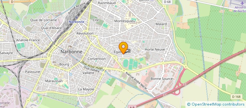 localisation de l'entreprise MONSIEUR HUBERT HALLE à NARBONNE