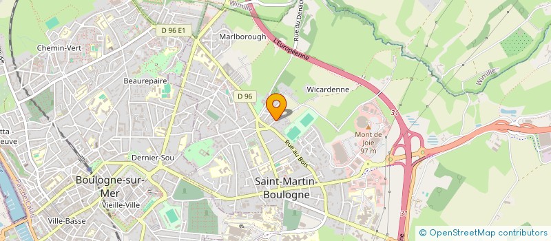 localisation de l'entreprise MONSIEUR HUBERT HAZELART  SAINT-MARTIN-BOULOGNE