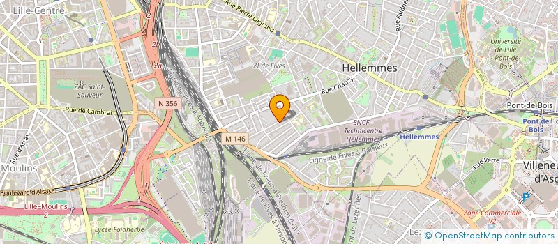 localisation de l'entreprise MONSIEUR HUBERT HELLEU à LILLE