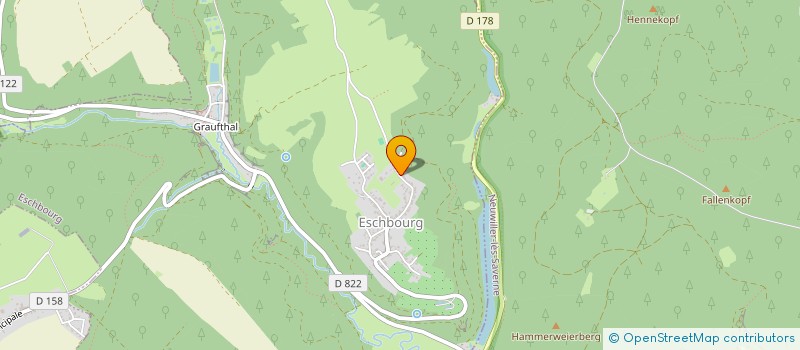 localisation de l'entreprise MONSIEUR HUBERT HENNINGER  ESCHBOURG