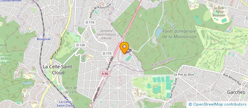 localisation de l'entreprise MONSIEUR HUBERT HOLLANGUE  LA CELLE-SAINT-CLOUD