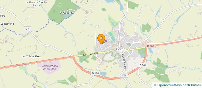 localisation de l'entreprise MONSIEUR HUBERT HUMEAU  CORON