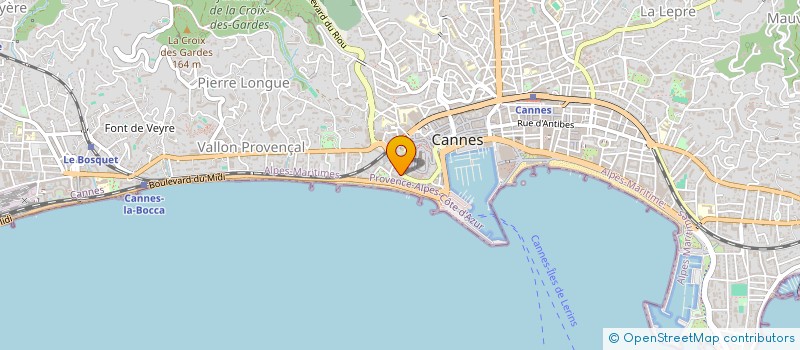 localisation de l'entreprise MONSIEUR HUBERT JACQUINOT DE PRESLE à CANNES