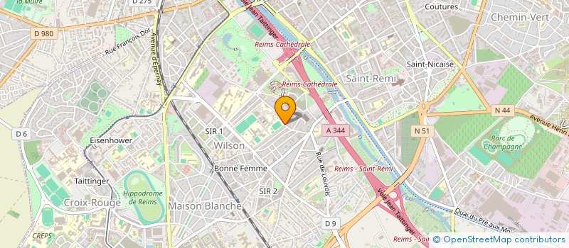 localisation de l'entreprise MONSIEUR HUBERT JORGE  REIMS