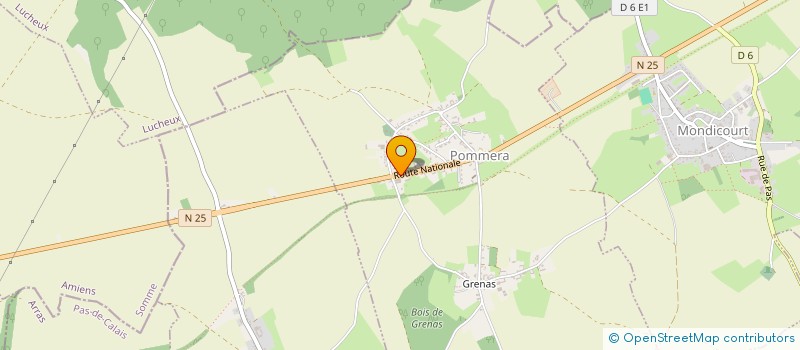 localisation de l'entreprise MONSIEUR HUBERT JOURDEL  WARLINCOURT-LES-PAS