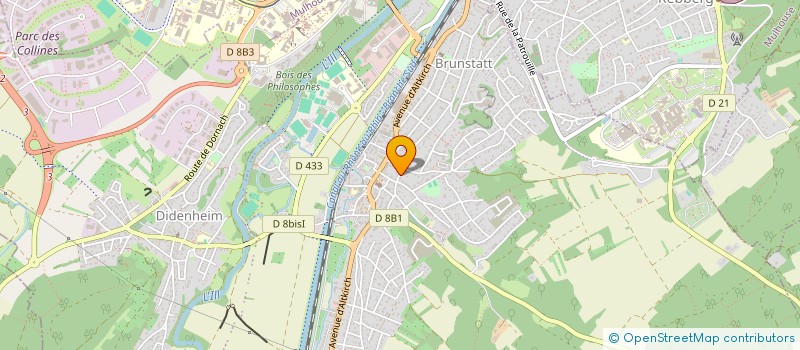 localisation de l'entreprise MONSIEUR HUBERT KIEFFER à BRUNSTATT-DIDENHEIM