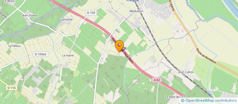 localisation de l'entreprise MONSIEUR HUBERT LACOMBE  PREIGNAC