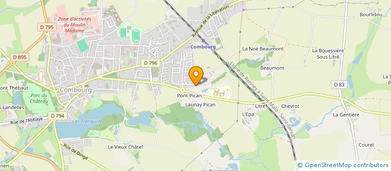 localisation de l'entreprise MONSIEUR HUBERT LAQUERBE  COMBOURG