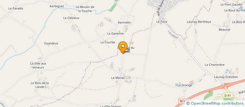 localisation de l'entreprise MONSIEUR HUBERT LE BOUDEC à LOUDEAC