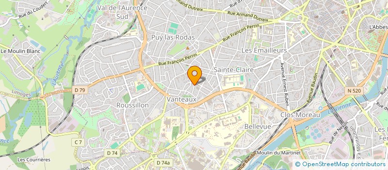 localisation de l'entreprise MONSIEUR HUBERT MARY à LIMOGES