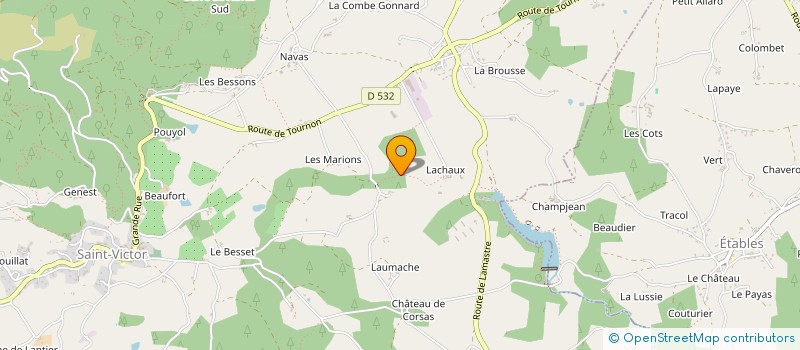 localisation de l'entreprise MONSIEUR HUBERT MATHEVET  SAINT-VICTOR