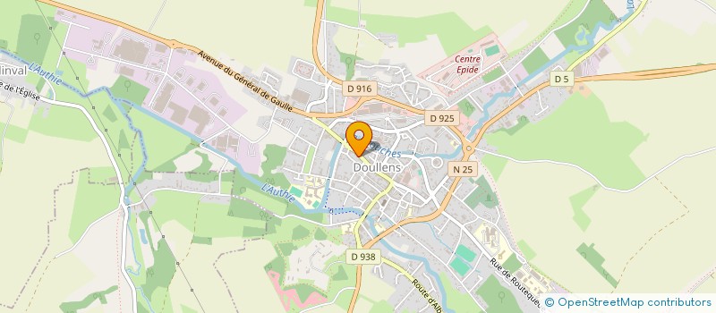 localisation de l'entreprise MONSIEUR HUBERT MATTHIEU  DOULLENS