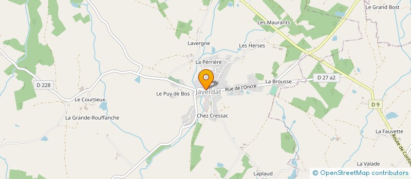 localisation de l'entreprise MONSIEUR HUBERT MERIGOT à JAVERDAT