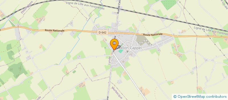 localisation de l'entreprise MONSIEUR HUBERT MESMACQUE  WALLON-CAPPEL