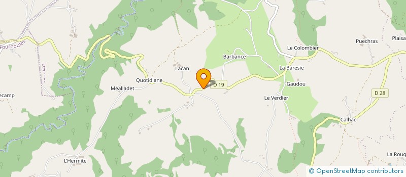 localisation de l'entreprise MONSIEUR HUBERT MOLENAT à PUYCAPEL