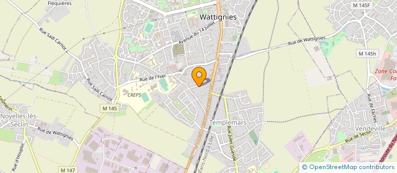 localisation de l'entreprise MONSIEUR HUBERT ODAERT  WATTIGNIES