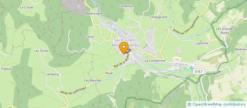 localisation de l'entreprise MONSIEUR HUBERT ODOUARD  SAINT-JULIEN-MOLIN-MOLETTE