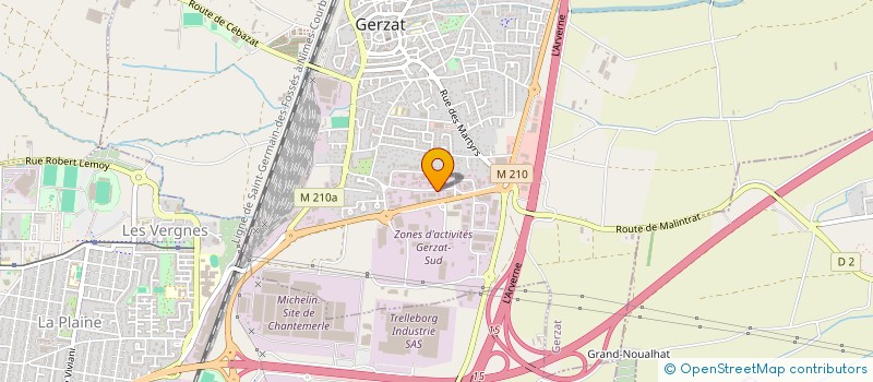 localisation de l'entreprise MONSIEUR HUBERT PERRET à GERZAT
