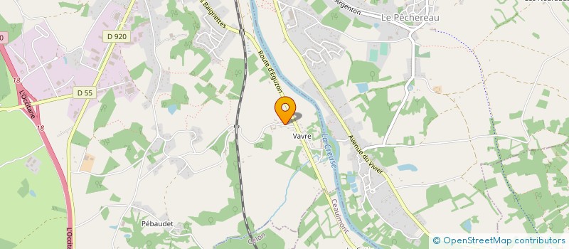 localisation de l'entreprise MONSIEUR HUBERT PION  ARGENTON SUR CREUSE