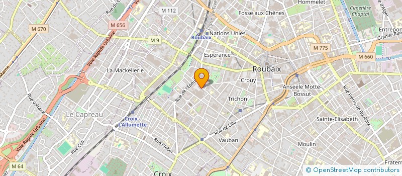 localisation de l'entreprise MONSIEUR HUBERT PROUVOST  ROUBAIX