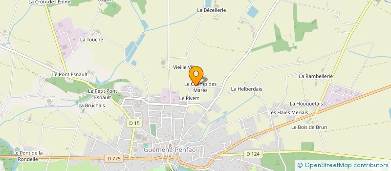 localisation de l'entreprise MONSIEUR HUBERT RAFLEGEAU  GUEMENE-PENFAO