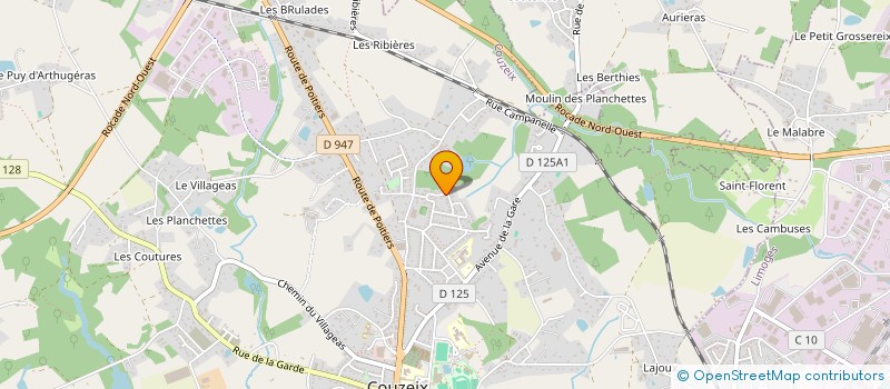 localisation de l'entreprise MONSIEUR HUBERT RAULT à COUZEIX