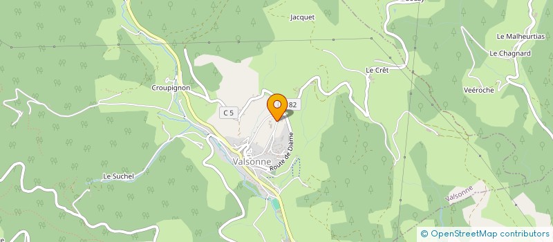 localisation de l'entreprise MONSIEUR HUBERT ROSSET  VALSONNE